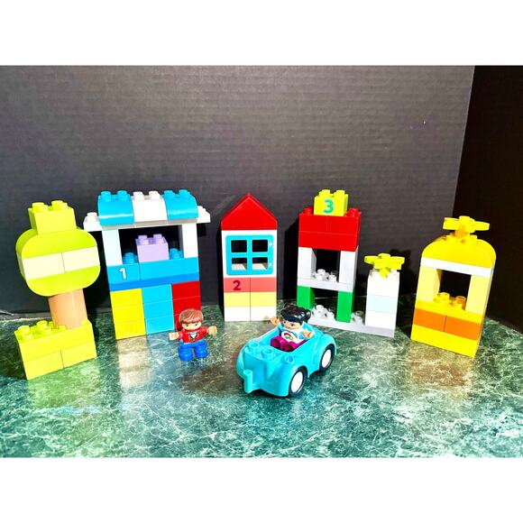 LEGO DUPLO Classic Brick Box 10913 stacking building blocks numbers car - Picture 1 of 5